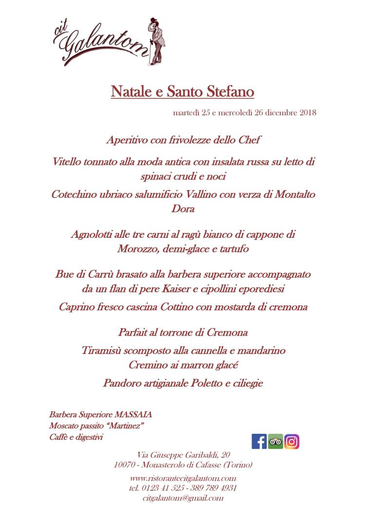 Menù Natale 2018
